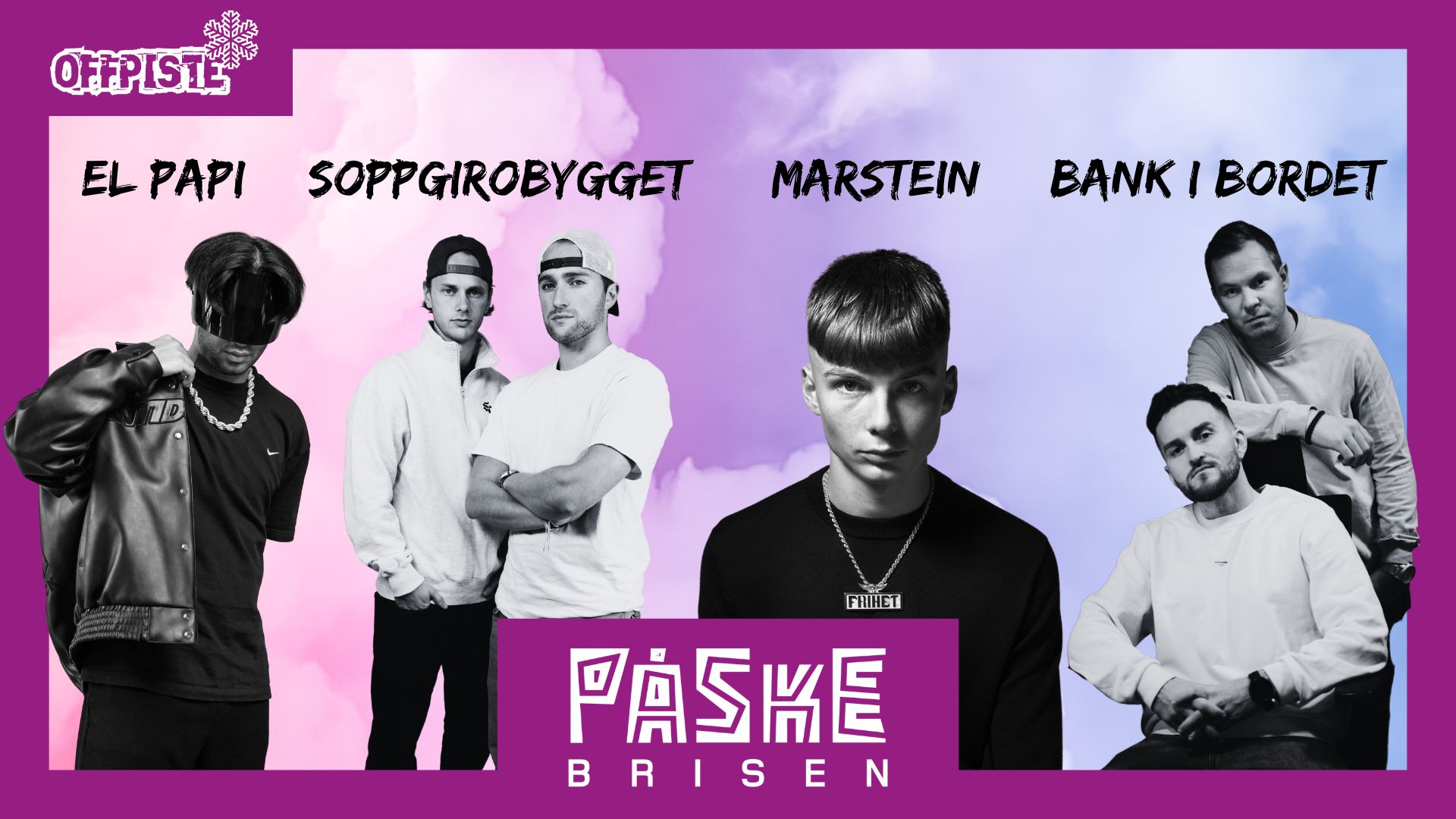 Påskebrisen 2025 plakat med artister