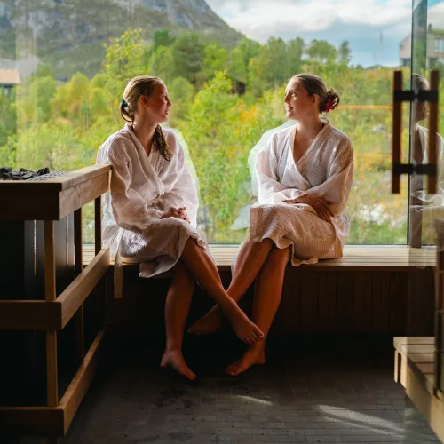 Badstue på Hovden Fjellbad