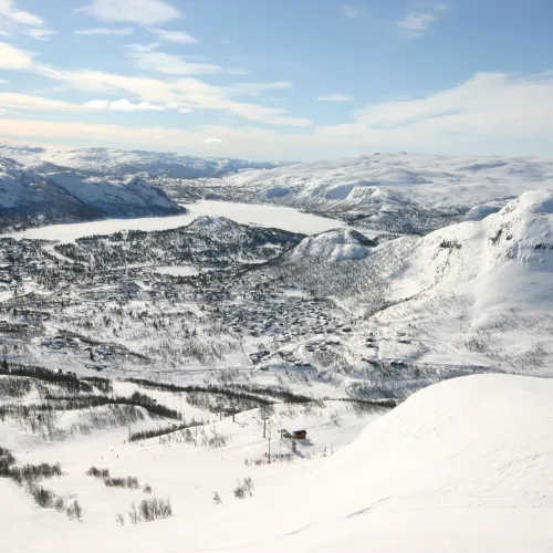 Vinter dronebilde