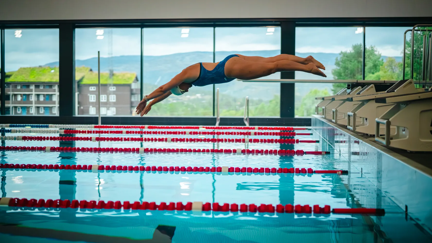 Stup 25-meters basseng på Hovden Fjellbad