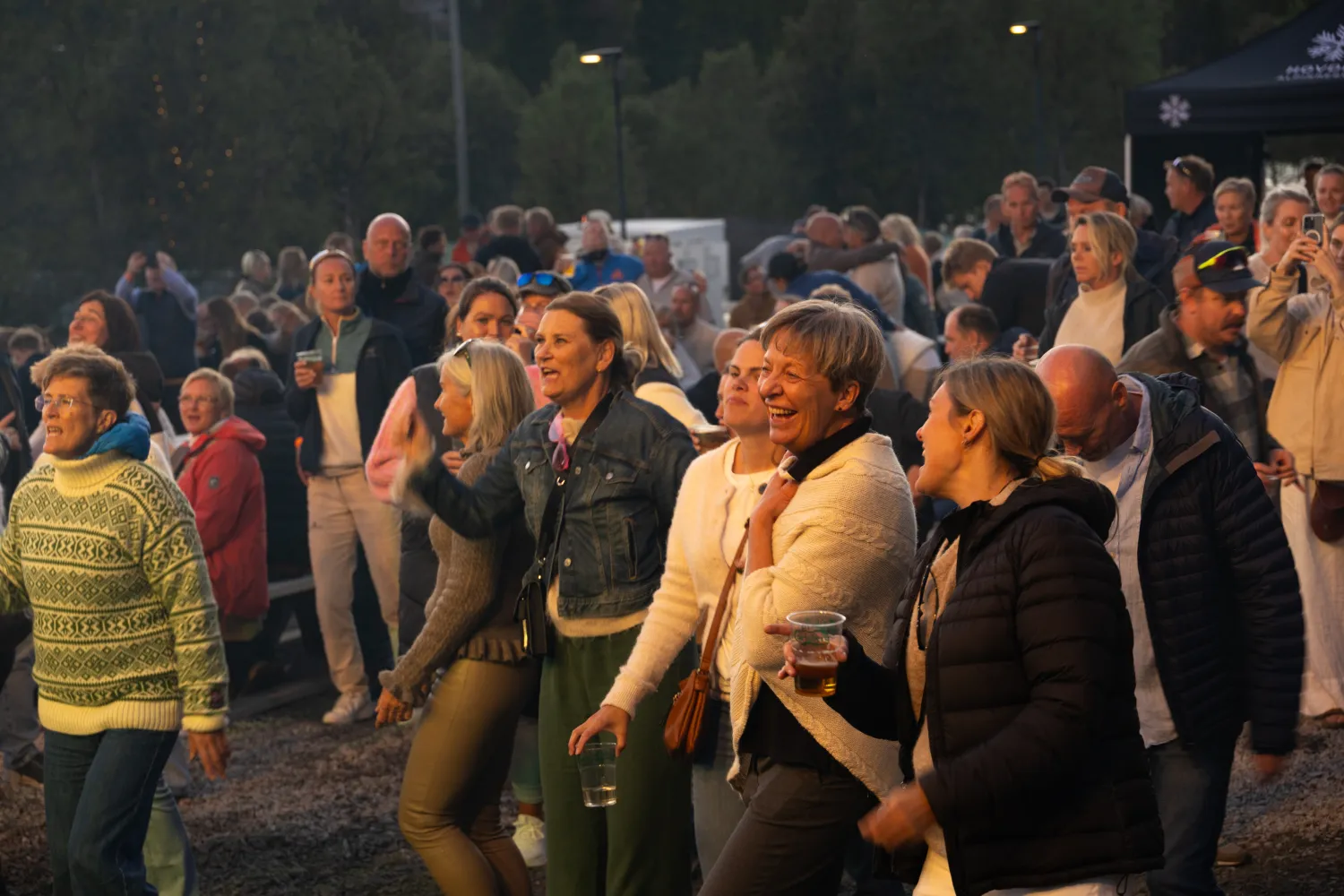 Happy publikum på Hovden Fjellfestival