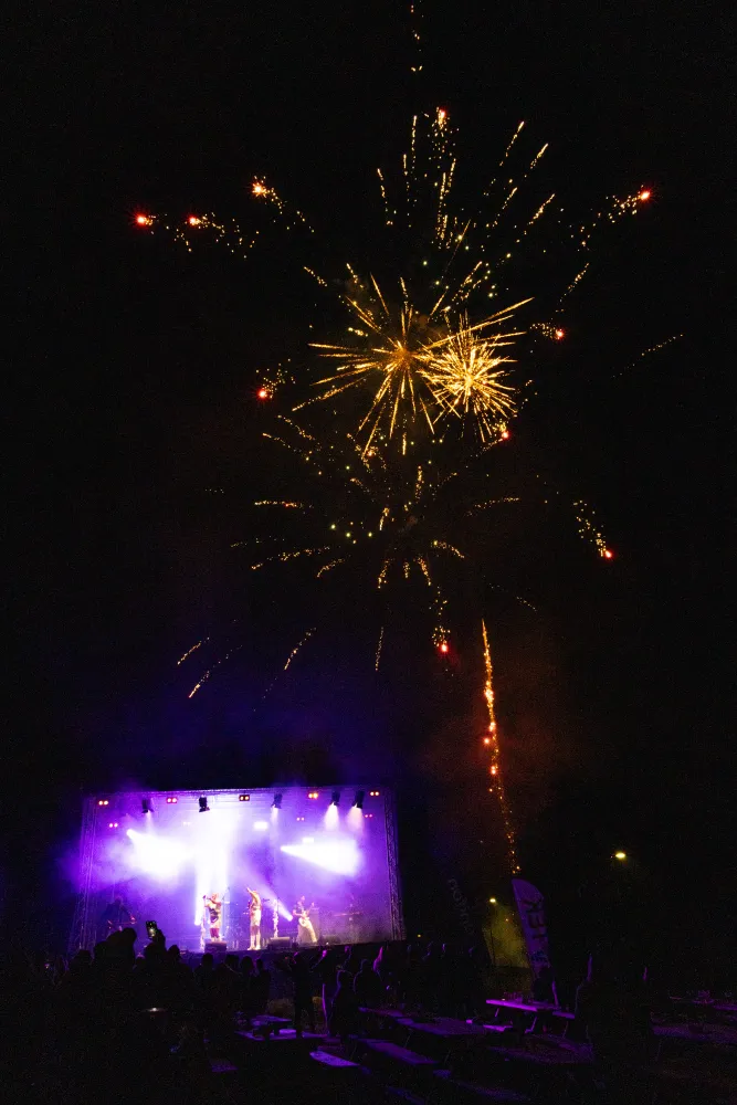 Fyrverki etter konsert Hovden Fjellfestival