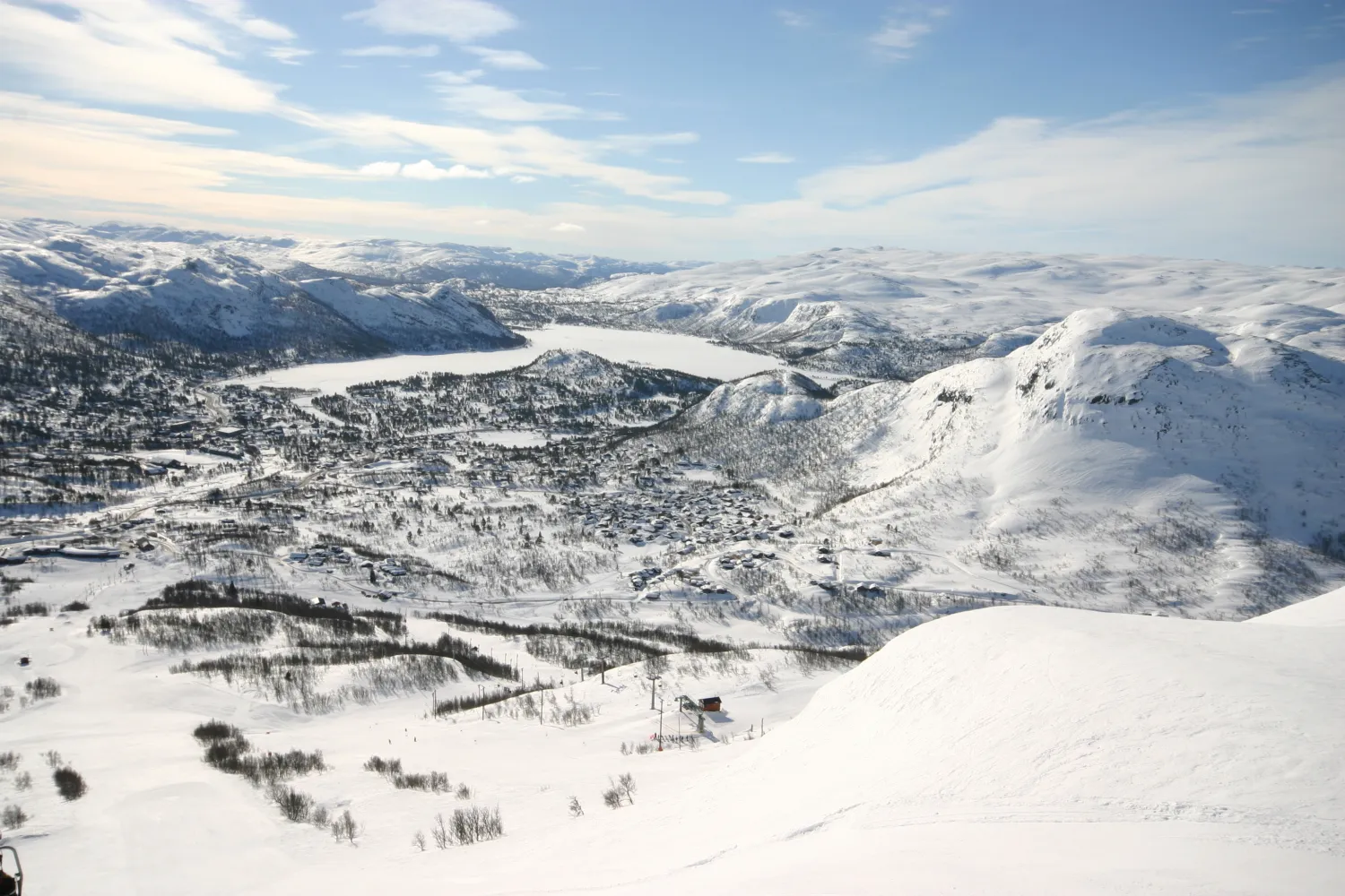 Vinter dronebilde