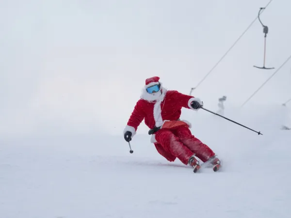 Santaclaus is visiting the slopes