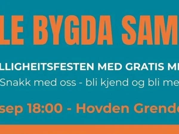 Heile bygda samlast – frivilligheitsfest med gratis middag!