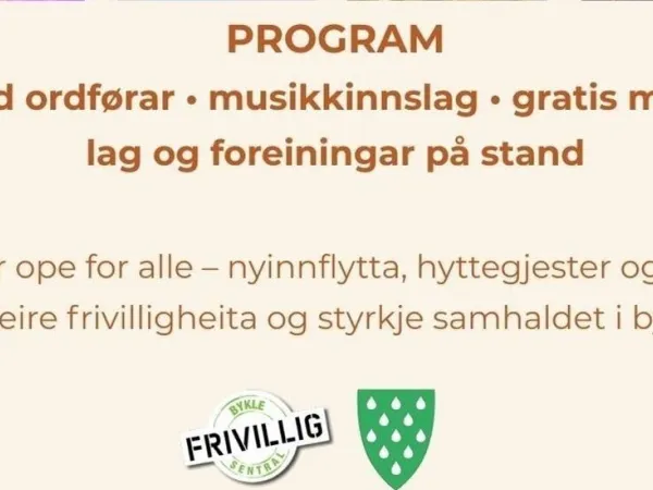 Heile bygda samlast – frivilligheitsfest med gratis middag!