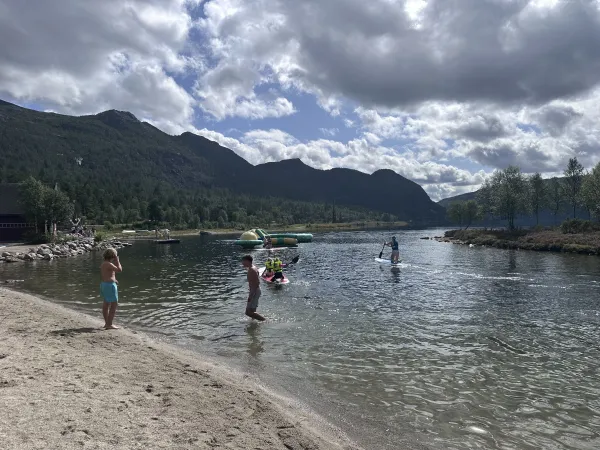 Strand, bading, Sup, vanntrampoline, kisok