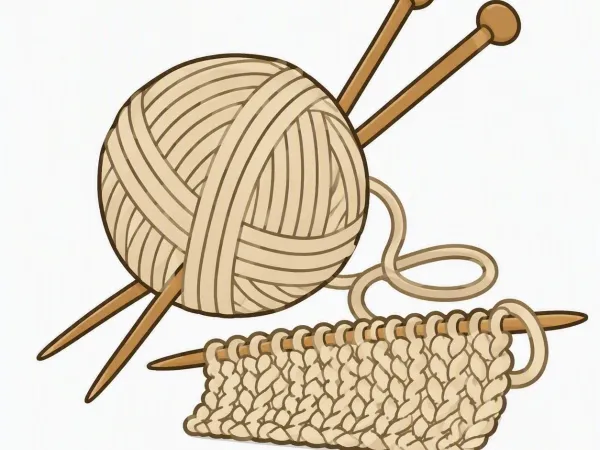 Knitting in Fjellgardane church